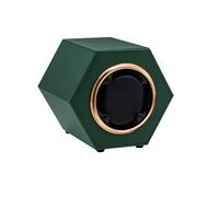Mcbazel Automatic Watch Winder,PU Leather Watch Winder Box Single Watch for 1 Watch Display Storage Wristwatch with Quiet Motor Auto Turner USB C Powered-Dark Green