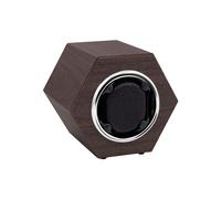 Mcbazel Automatic Watch Winder,PU Leather Winder Box for Single Watch Display Storage Wristwatch with Quiet Motor Auto Turner USB C Powered-Wood Grain