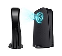 Mcbazel Black Ps5 Plates with Cooling Vents,Replacement Face Plate Side Plates for PS5 Disc Edition,PS5 Faceplate Disc Edition for PS5 UHD Console-Black(Not for PS5 Slim/Pro)