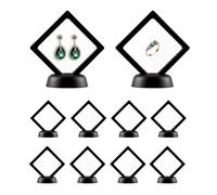 Mcbazel Coin Display Frame With Base-10pcs,3D Floating Display Frame, Coin Display Case Holder,3D Floating Display case,Transparent Floating Frame for Coin,jewelry,Specimen,Stamp,5.5 x 5.5cm