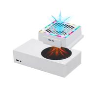 Mcbazel Cooling Fan for Xbox Series S,Xbox Series S Fan Cooling System,Low Noise,2 Extra USB Ports,3 Level Adjustable Speed External Cooler Fan with RGB LED for Xbox Series S Console ONLY-White