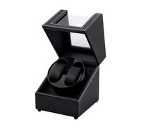 Mcbazel Double Automatic Watch Winder Box, Automatic Watch Display Storage Rotation Wristwatch Box with 2 Slots-Black