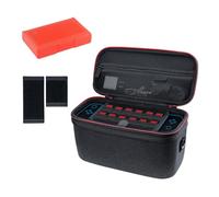 Mcbazel Dual-Layer Travel Storage Case for Nintendo Switch 2(2025), Protective Hard Shell Carrying Case with Customisable Interior, Shoulder Strap & Game Card Storage (Dark Gray + Red Game Card Case)