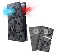 Mcbazel Faceplate for PS5 Slim Disc Edition, Cover Plates in Camouflage | Hard Side Panels for PS5 Slim, Cover Plates with Dual Cooling Vents and an Anti-Scratch ABS Shell, Tool-Free Snap-On Fit