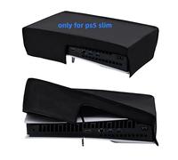 Mcbazel Horizontal PS5 Slim Dust Cover Anti Scratch Protective Cover Sleeve for PS5 Slim Game Console - Black(Not for PS5/PS5 Pro)