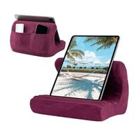 Mcbazel iPad Cushion Stand, Tablet Pillow Stand for Lap, Bed and Desk, Soft Multi-Angle Pillow Holder Compatible with Tablets/iPad/E-Reader/Smartphones - Wine Red