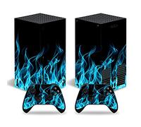 Mcbazel Pattern Series Vinyl Skin Sticker for Xbox Series X Console & Controller Protect Cover Decal Skin - Blue Flame