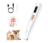 Mcbazel Pet Paws Trimmer with LED Light, Rechargeable Dog/Cat Hair Shaver Grooming Clipper,Waterproof Pet Razor for Eyes, Face, Ears, Small Areas