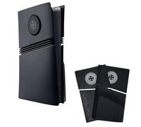 Mcbazel Plates for PS5 Pro Disc Edition, Black Vented Replacement Covers | Console Faceplates with ABS Bodies and an Anti-Fingerprint Finish, Clip-on Covers for Access to Console Ports and Buttons