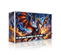 Mcbazel Premium Acrylic Display Case for PKMN 151 & Mega Charizard X ex Ultra-Premium Collection UPC, Thick 5+8mm Panels with Magnetic Lid, UV Resistant Protective Protector Box for Collectors