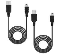 Mcbazel PS3 Controller Charger Cable 2 Pack, 1M Mini USB Charging Cable for PS3/PS3 Slim DualShock 3 PS Move Controller, 480Mbps Data Sync Lead, also fits Cameras MP3 Players