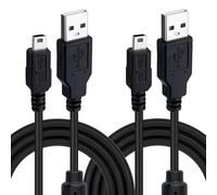 Mcbazel Ps3 Controller Charger Cable, 2 Pack Controller Charging Cable for PS3, Mini USB Power Charge Cable Lead for Playstation 3 Controller -3 Meter, Black