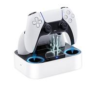Mcbazel PS5 Edge Controller Fast Charging Dock, PS5 Controller Charger, PS 5 Edge Controllers Charging Station with LED Indicator (White)
