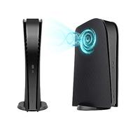 Mcbazel PS5 Faceplates with Cooling Vents, Replacement Face Plate Side Plates for PS5 Digital Edition,PS5 Faceplate Digital Edition for PS5 Digital Edition Console-Black(Not for PS5 Slim/PS5 Pro)