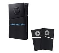 Mcbazel PS5 Slim Cover Plates for PlayStation 5 Slim Digital Edition | Black PS5 Side Panels with Dual Cooling Vents, Matte Anti-Fingerprint ABS Plates, Tool-free Snap on Fit, No Screws Needed