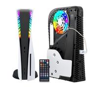 Mcbazel RGB LED Light Strip for PS5/PS5 Slim/PS5 Pro with 8 Colors Music Sync Round, LED Light DIY Decoration Accessories for PlayStation 5 /PS5 Slim/PS5 Pro Console