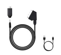 Mcbazel Scart to HDMI Converter Cable, Male Scart Input to HDMI Output Adapter with Upscaling 720P/1080P, Support PAL/NTSC for DVD Player, STB, Sky, Blu-Ray, etc. (Black,1M)