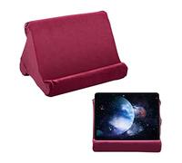 Mcbazel Tablet Pillow Stand for IPad Cushion Stand, Soft Multi-Angle Phone Pillow Lap Holder for Tablet/iPad/E-Reader - Dark Wine Red