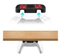 Mcbazel Under Desk Controller Holder for PS5 and PS4, No Drill Mount, Black | Gamepad Holder for PS5, Controller Stand and Table Mount for PlayStation 4, 3M VHB Tape, 1 Screw, ABS Body, 13mm Slim Plate