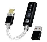 Mcbazel USB-C to 3.5mm DAC Adapter with Hi-Res Gold Certified Lossless Audio Dual DAC Chipset CX31993+MAX97220 32Bit/384kHz Plug-and-Play for Phone PC Mac PS5 Nintendo Switch Includes USB-A Converter