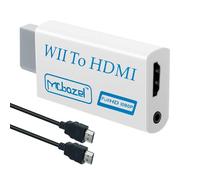Mcbazel Wii to HDMI Adapter with 1.5m HDMI Cable, Supports All Wii Display Modes, Includes 3.5mm Audio Output, Wii HDMI Adapter for Smart TV, Wii to HDMI Converter for Nintendo Wii