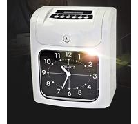McbeAn Efficient Time Recorder,Digital Attendance Recorder, 50 Clocking Cards, Clock In/Out, 2-colour Printing, Automatic Suction & Retreat Functions, For Office, Factory Staffs