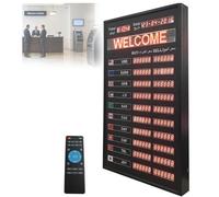 McbeAn LED Exchange Rate Display Board, 10 Countries Wall-Mounted Digital Currency Rate Board, Country Name Can Be Changed, Month Day Time Automatic, Banks, Financial Institutions
