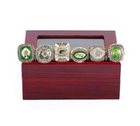 MCBEAN NFL Championship Ring Set Green Bay Packers 6 Time Rugby Champion Ring Replica Super Bowl Souvenir Collectibles Gifts for Mens Women Fathers