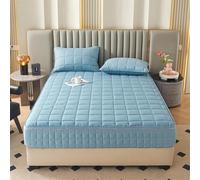 MCBHSH Mattress Cover with Zip Quilted Mattress Protector Mattress Topper Cover 360° Fully Total Encasement Fitted Sheet Cover Washable Removable-B-140×200+25cm