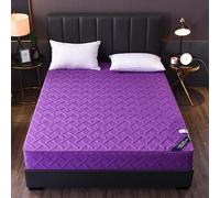 MCBHSH Quilted Mattress Covers Double Bed Zipped, Microfiber Quilted Bed Sheet King/Single/Small Double Size Bed,Extra Deep Mattress Protector-B-120×200+20cm