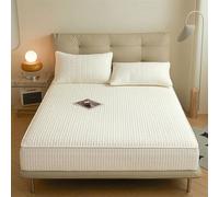 MCBHSH Quilted Mattress Covers Double Bed Zipped, Microfiber Quilted Bed Sheet King/Single/Small Double Size Bed,Extra Deep Mattress Protector-B-135×190+20cm