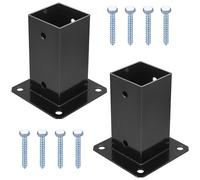 McBlast 2 Pcs Bolt Down Fence Post Holder, Heavy Duty Iron Fence Post Support, 70 * 70mm