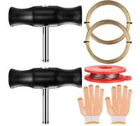 McBlast Car Windshield Removal Tool: 3 Rolls Windscreen Window Glass Cutting Wires(50M in Total) & 2 Pcs Windscreen Removal Tool Kit Handle, Universal Windshield Tools Disassembly Tools Set