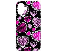 McBling Aesthetic Heart Leopard Zebra Pink Y2K Bimbo Flames Case for iPhone 16