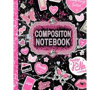 McBling Y2K Composition Notebook Wide Ruled: Super Cute Girly Pink & Black Glitter Aesthetic Journal Retro Vibes, Perfect School Diary Gift for Teen Girls