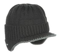 McBURN Dinder Peak Pull On Women/Men - Made in Italy Winter Beanie Wool Men´s with Lining, Lining Autumn-Winter - L/XL (58-61 cm) Black