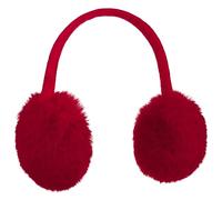 McBURN One Colour Faux Fur Ear Warmers Women - protection Winter Autumn-Winter - One Size red