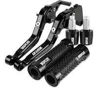 MCBXTH Brake lever Motorcycle Brake Clutch Levers Handle Handlebar Grips Ends For YAMAHA YBR125 YBR250 YBR 125 250 2005-2014 2006 2007 2008 2009(Black a)