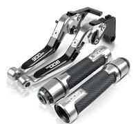 MCBXTH For Ducati 900SS 900 Sport 1999 2000 2001 2002 900SS Motorcycle Adjustable CNC Brake Clutch Levers Handlebar Handle Bar Grip End(Silver1)
