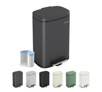 MCC Direct 12L Pedal Bin Compact Kitchen & Bathroom Household Rubbish Office Waste Bin