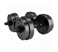 Mcc Direct 2-in-1 Adjustable Dumbbell & Barbell Set with Connecting Rod - Convertible Weight System for Full-Body Strength Training (10kg Pairs)