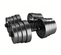 Mcc Direct 2-in-1 Adjustable Dumbbell & Barbell Set with Connecting Rod - Convertible Weight System for Full-Body Strength Training (30kg Pairs)