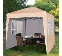 Mcc Direct 2X2 Pop Up Beige Gazebo With Sides
