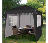 Mcc Direct 2X2 Pop Up Black Gazebo With Sides