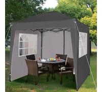 Mcc Direct 2X2 Pop Up Grey Gazebo With Sides