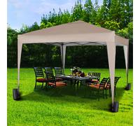 MCC Direct 3x3m Pop up Garden Gazebo Party Tent Marquee with Storage Bag in Beige MCC Direct Beige