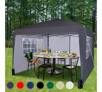 MCC Direct 3x3m Pop up Gazebo with Removable Sides & Storage Bag in Grey MCC Direct Grey