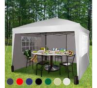 MCC Direct 3x3m Pop up Gazebo with Removable Sides & Storage Bag in White MCC Direct White