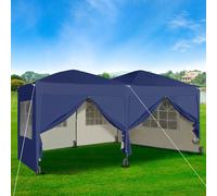 MCC Direct 3x6m Pop Up Gazebo With Removable Sides & Storage Bag in Blue MCC Direct Blue