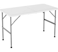 MCC Direct 4Ft Folding Table Heavy Duty Outdoor And Indoor Use Garden Camping Event Table White